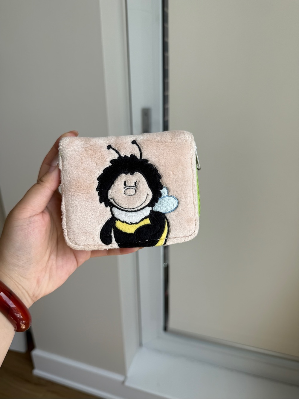 NICI Germany "Bumblebee & Clover" Plush Wallet / Coin Purse